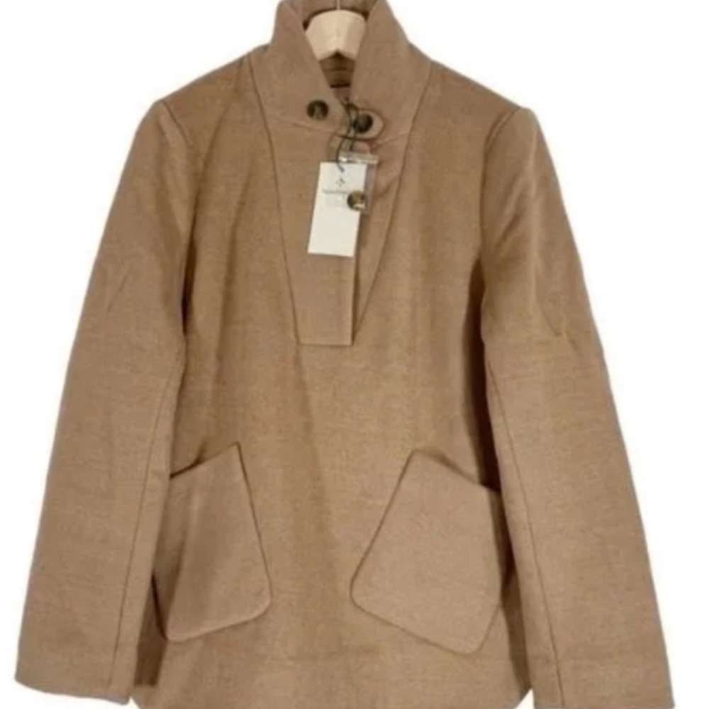 NEW TUCKERNUCK Stella Shearling Camel Emerson Pop over Wool Blend